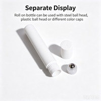 Flacon roll-on PP personnalisé en usine 10-30ml avec bille en plastique et en acier pour parfum et huiles essentielles