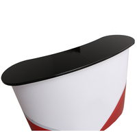 Présentoir de poteau magnétique en fer de table de comptoir de promotion Pop up en tissu