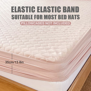 Custom <span class=keywords><strong>Protector</strong></span> De Colchon Wasbaar Geruisloos Antislip Waterdicht Bed Matrasbeschermer - Product Image 3