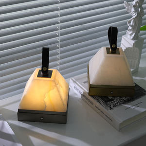 Portable Night Light Rectangle Geometric Solid LED Tap Control Battery Powered USB Rechargeable Bedside Outdoor Camping Lamp - Product Image 1