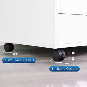 Gabinete de fábrica china Gabinete de almacenamiento blanco de madera <span class=keywords><strong>con</strong></span> <span class=keywords><strong>ruedas</strong></span> giratorias <span class=keywords><strong>Cajonera</strong></span> para sala de estar - Product Image 6