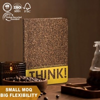 Großhandel Custom Logo Kaffeesatz Planer Niedriger Preis A5 Umwelt freundliche Journal Office Promotion Tagebuch Cork Hardcover Notebooks