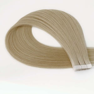 Extensiones de Cabello Ruso Adhesivas 1b al por Mayor, Cabello Humano Virgen Natural Fino Invisible para Salón - Product Image 6