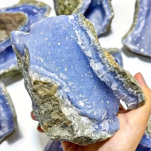 Natural High-qualityBlue Lace Agate <b>Crystal</b> Quartz Geode for Healing and Protection in Stock US Warehouse 3 Days Delivery - Product Image 4