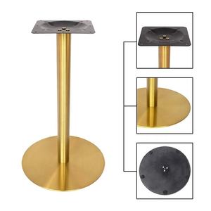 Gold-tone Metal Single-Column Round <b>Table</b> Base Modern Minimalist <b>Foldable</b> <b>Dining</b> <b>Table</b> Support for Hotel & Apartment - Product Image 5