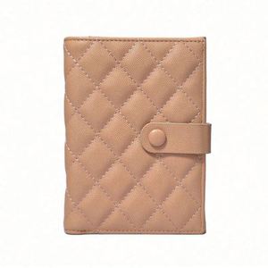 Custom A6 Loose-leaf Journal Cute Kawaii PU <b>Leather</b> PP Hardcover Binder Stationery <b>Notepad</b> 6 Ring Binder Pink Quilt <b>Leather</b> - Product Image 3