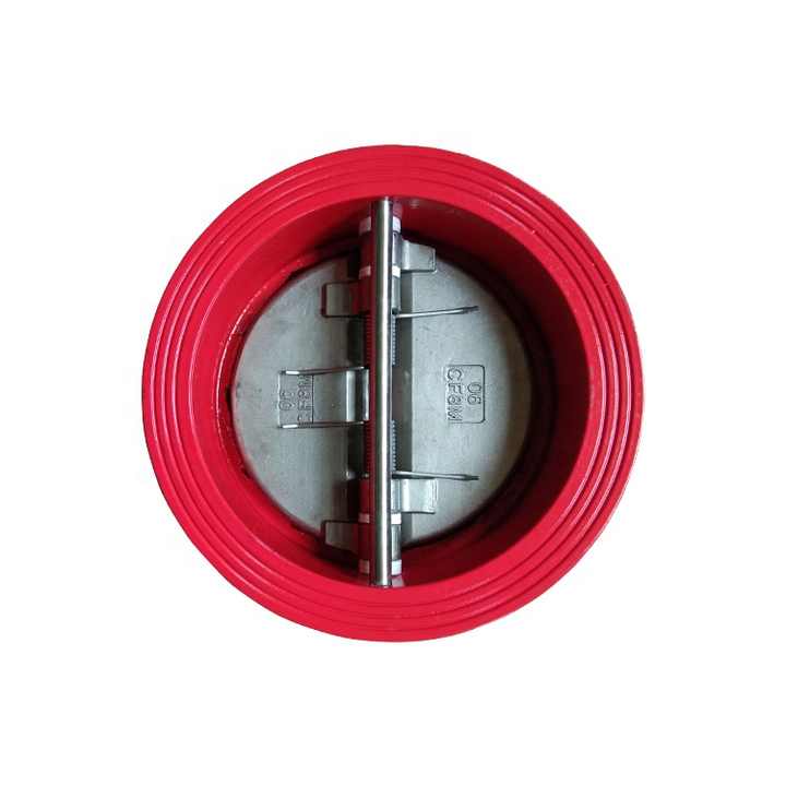 ductile cast iron dn100 pn16 dual plated type flange end wafer check valve