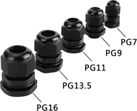 Passe-câbles industriels basse tension en nylon IP68 PG9 (4-8mm) avec écrou et joint