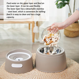 Cuenco elevado 2 en 1 para perros y gatos, alimentador elevado de acero inoxidable de doble capa con cuenco de agua flotante para soporte para el <span class=keywords><strong>cuello</strong></span> - Product Image 3