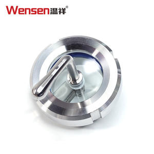 ウェンセン 304 316 サニタリーグレード ステンレス鋼 溶接ユニオン サイトグラス（ワイパースクレーパー付き） - Product Image 1