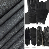 Bahan Sarung Tangan Pelindung Anti-Selip dari Kulit Mikrofiber Plastik Suede Berlapis Silikon Epoxy Earth Grain 0.7mm untuk Perlengkapan Olahraga