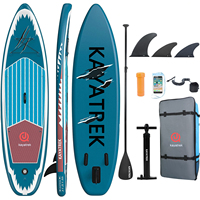 Kayatrek Stand up Paddle Board gonflable pour tous les âges SUP extra large avec accessoires complets pour le surf, la pêche et le yoga