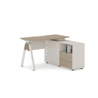 Bureau convertible extensible en bois massif suspendu en forme de L, ergonomique et moderne, avec tiroir à dossiers pour bureau à domicile