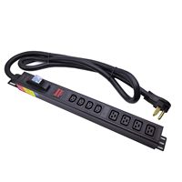 8 Outlet 30A IEC C13 C19 24OV Metered Miner PDU dengan Steker 50 Amp L6-50P untuk Kabinet Server Pusat Data