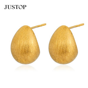 Pendientes de Aro con Forma de Corazón Vintage, Chapados en Oro de 18K, Acero Inoxidable, Impermeables, Hipoalergénicos, Joyería de Moda para Mujer - Product Image 1