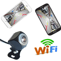 Cámara de visión trasera para coche de 12V 2.4G WIFI, 720P HD, impermeable, USB, con líneas guía para IOS y Android.