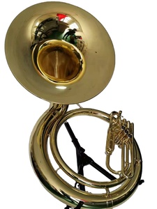 Sousaphone tout en laiton, <span class=keywords><strong>tuba</strong></span> basse professionnelle pour fanfare, instrument en laiton <span class=keywords><strong>avec</strong></span> 3 valves, vente en gros, grand cor basse SF-1001 - Product Image 3