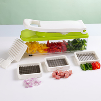 Trancheuse à légumes manuelle multifonctionnelle, en acier inoxydable, trancheur à mandolin, réglable