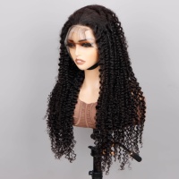 Парик Foxen Glueless Kinky Curly из натуральных волос 15A класса с сохраненной кутикулой, 13x4 HD кружевной фронтальный парик из человеческих волос для чернокожих женщин, оптом