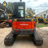 Mini-excavatrice Hitachi Zx50U-2 d'occasion du Japon, 5 tonnes, ultra-compacte, chenilles à rotation ultra-courte, 80 % neuve, diesel, hydraulique, à vendre