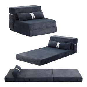 ที่นอนเมมโมรี่โฟมแบบพับได้ พร้อมปลอกหุ้มถอดออกได้ สำหรับใช้บนเตียงหอพักหรือพื้นสำหรับงีบหลับ - Product Image 3