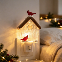 Vente en gros de lumières de Noël en verre à brancher, 360 °   Lampe de table LED à lumière douce et chaude avec prise rotative, idée cadeau pour la décoration de la maison
