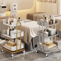 Station de tatouage de barbier portable chariot auxiliaire esthétique chariot de coiffeur