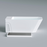 Baignoire rectangulaire tout-en-un en acrylique AMBOHR pour bain froid, spa pour athlètes, utilisation intérieure et extérieure