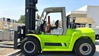 Chariot élévateur diesel FD100Z robuste de 10 tonnes avec mât à deux étages et pièces de rechange à vendre