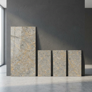 Azulejos de Porcelana Gris Brillante de 800x1600 mm, Aspecto de Mármol, Azulejos Pulidos para Piso y Pared de 80x160 cm - Product Image 3