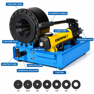 Machine à sertir les flexibles hydrauliques manuelle pour réparation <span class=keywords><strong>sur</strong></span> site – Outil de sertissage compact et portable - Product Image 1