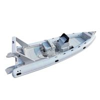 Bateau semi-rigide gonflable de luxe de 8,60 m avec coque en fibre de verre, modèle Orca / Hypalon, pour le surf, la plongée et la navigation à la dérive
