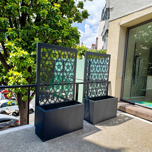 Grande jardinière en métal pour paysage Lits surélevés Découpés au laser Écran de confidentialité décoratif Treillis <span class=keywords><strong>Pot</strong></span> de fleur écologique durable - Product Image 4