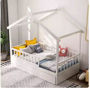 Juego de Muebles Infantiles Contemporáneos <span class=keywords><strong>Montessori</strong></span> para Dormitorio de Apartamento, Diseño de Casa con Cajones, Individual/<span class=keywords><strong>Doble</strong></span>, Venta al por Mayor - Product Image 1