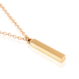 Collar con Colgante de Columna de los Deseos de Acero Inoxidable, Grabado Láser, Material para Grabar Nombres, Regalo para el Día de San Valentín - Product Image 5