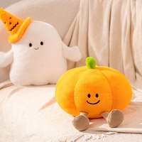 Adorable coussin en peluche citrouille d'Halloween, petite poupée monstre fantôme, poupée réconfortante pour filles de 5 à 7 ans avec rembourrage en coton PP