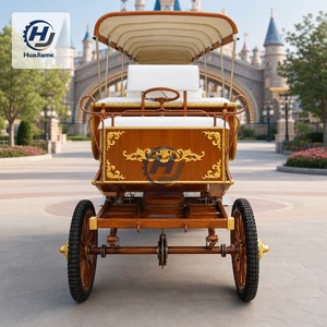 Charrette de <span class=keywords><strong>Mariage</strong></span> Électrique de Luxe Huajia en Acier, Modèle Classique Cheval Blanc, Sièges Gris, Buggy à 2 Rangs, Navette Touristique VIP Hainan 45km/h - Product Image 2