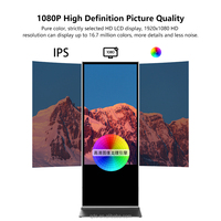 55-65-дюймовый 4K UHD цифровой рекламный киоск с сенсорным LCD-экраном для помещений, умный, с Wi-Fi, напольный, для лифтов и метро