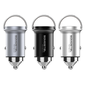 <span class=keywords><strong>Chargeur</strong></span> de voiture portable SOMOSTEL SMS-<span class=keywords><strong>A40</strong></span> en alliage d'aluminium, mini 30W, avec anneau de traction, charge rapide, <span class=keywords><strong>chargeur</strong></span> de batterie de voiture - Product Image 2