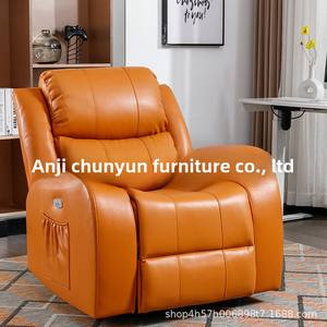 आधुनिक लक्जरी एकल सोफे की कुर्सी आलसी मालिश इलेक्ट्रिक रॉकिंग रीक्लोनिंग सुविधाओं के स्रोत कारखाने सुलभ नकल चमड़े - Product Image 6