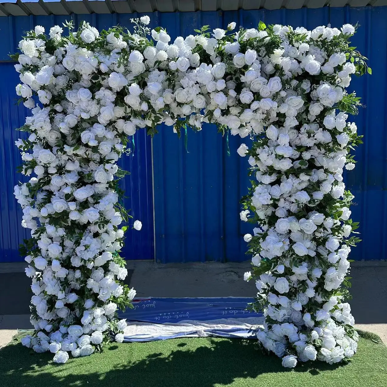 Wedding Arch Rollup Flower Wall Backdrop 8ft X 8ft Artificial Panel Floral Rose Backdrops Events Flower Wall Backdrop