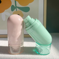Flacon pompe sans air inversé ABS 15ml 30ml 50ml pour lotion, réutilisable, en plastique, pour cosmétiques et soins personnels