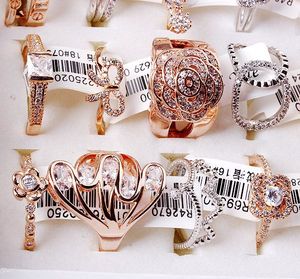 New Crystal Colored Zircon Rings for Women Fashion Rose Gold Plated Durable Bulk Promotional Jewelry Accessories - Product Image 6
