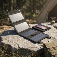 Chargeur solaire pliable 10W, mini panneau photovoltaïque portable pour le camping en plein air, alimentation du téléphone