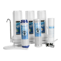 V17 Purificateur d'eau portable à ultrafiltration à 3 étages Boîtier en plastique Fonctionnement manuel Utilisation domestique Fonction autonettoyante