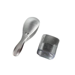 Cuchara de arroz japonesa de acero inoxidable, cuchara para servir antiadherente con taza medidora para uso en la cocina, diseño duradero - Product Image 1