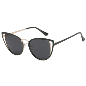 Gafas de Sol Cat Eye con Montura Completa Verde, Lentes Negras, Unisex, Protección UV400, Antideslumbrantes, para la Vida Diaria - Product Image 1