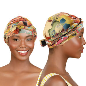 HZM-24285 vente chaude imprimé étiré Satin femmes Turban longue queue <span class=keywords><strong>chimio</strong></span> impression chapeaux Durag chimiothérapie <span class=keywords><strong>casquette</strong></span> - Product Image 4