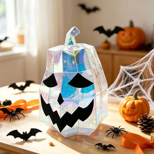 Lanterne citrouille irisée lumineuse pour Noël, lumières Jack-O'-lantern pour la décoration de centre de table de fête d'Halloween - Product Image 3