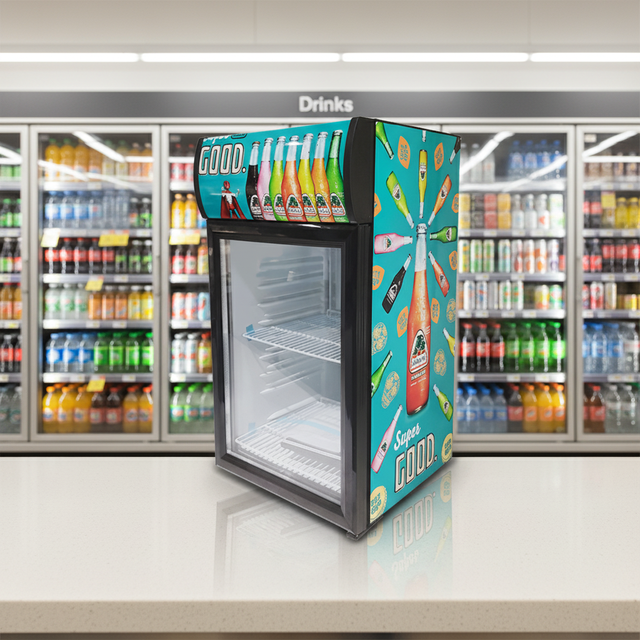 MEISDA SC52B Portable Electric Compressor Mini Bar Fridge 52L Hotel Commercial Refrigerator with Glass Door CE Approval